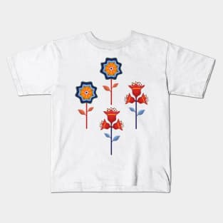 Retro Flowers VI Kids T-Shirt